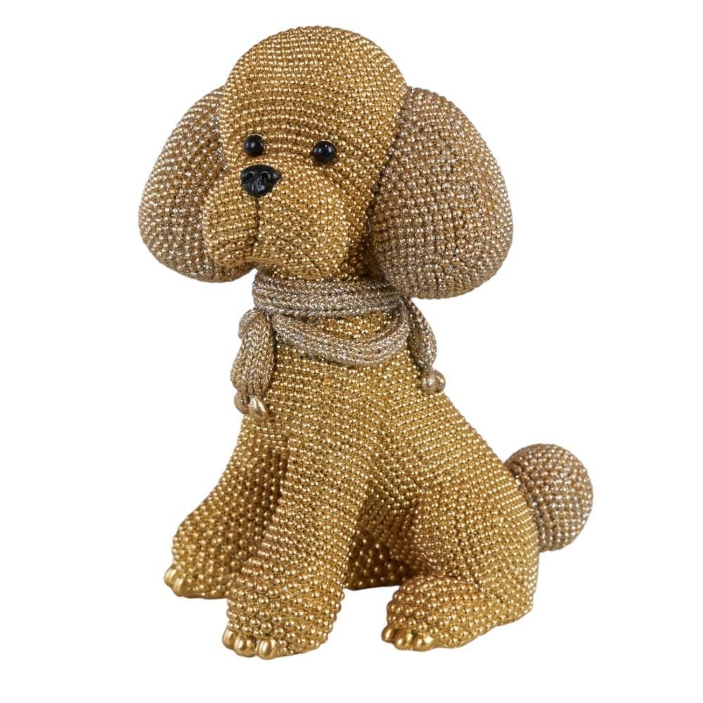 BARBONCINO BRILL ORO SEDUTO GRANDE 15X10X19